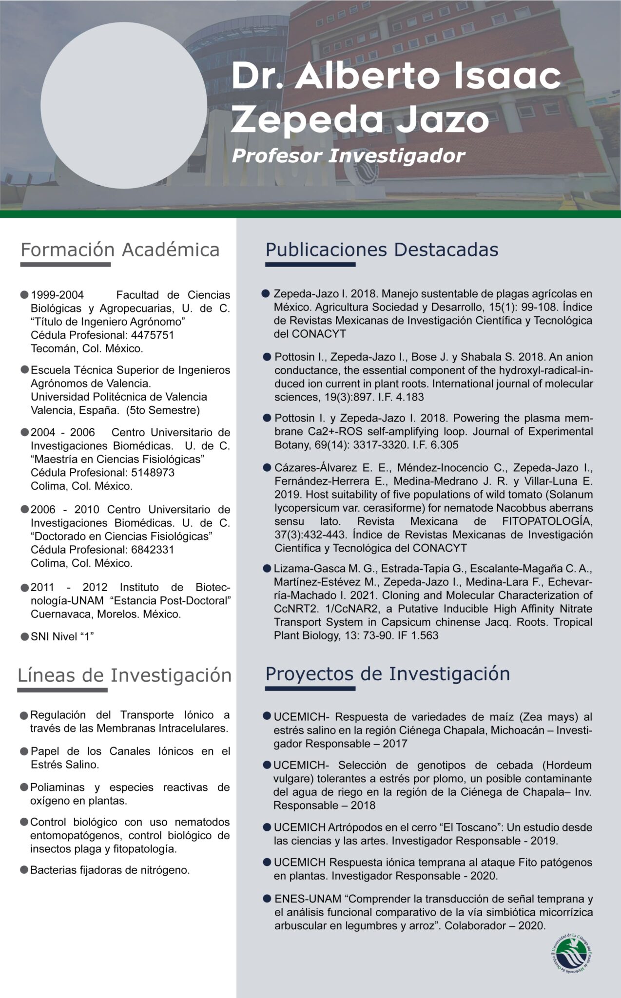 Dr. Alberto Isaac Zepeda Jazo Universidad de la Ciénega del Estado de Michoacán de Ocampo Dr. Alberto Isaac Zepeda Jazo Universidad de la Ciénega del Estado de Michoacán de Ocampo