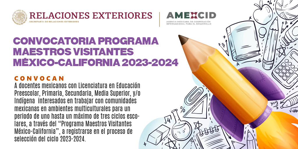 Convocatoria Programa Maestros Visitantes MéxicoCalifornia 20232024